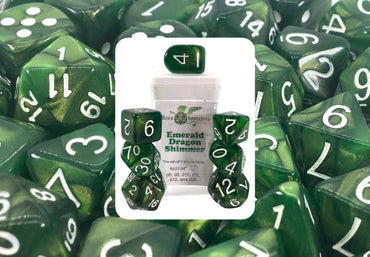 Role 4 Initiative Emerald Dragon Shimmer Set of 7 image 0