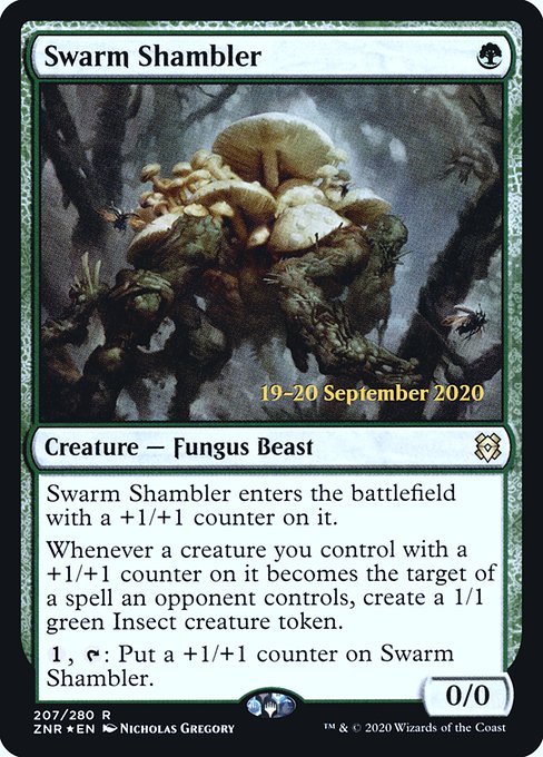 Swarm Shambler (207s) [Zendikar Rising Promos]