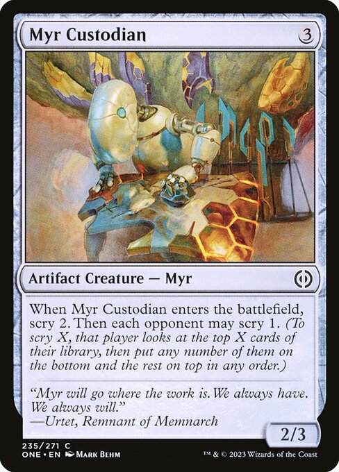 Myr Custodian (235) [Phyrexia: All Will Be One]