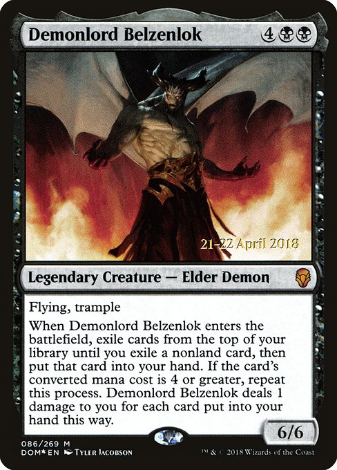 Demonlord Belzenlok (86s) [Dominaria Promos]