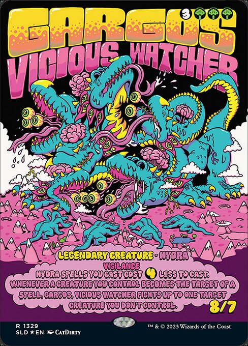 Gargos, Vicious Watcher (1329) [Secret Lair Drop] [Borderless]