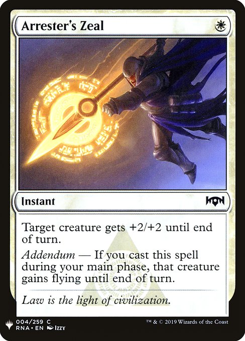 Arrester's Zeal (RNA-4) [The List]