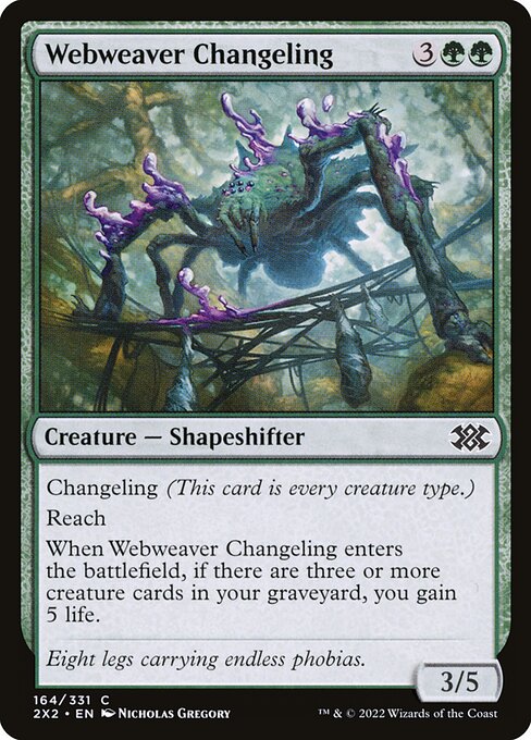 Webweaver Changeling (164) [Double Masters 2022]