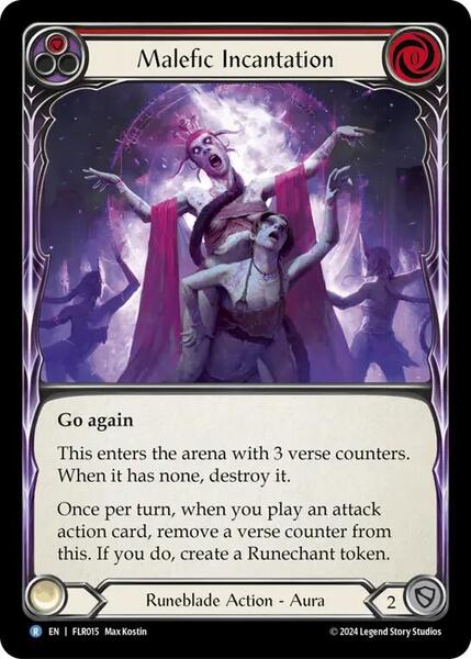 Malefic Incantation (Red) (FLR015) [Blitz Deck Rosetta Florian]