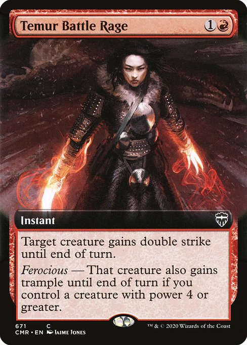 Temur Battle Rage (671) [Commander Legends] [Extended Art]
