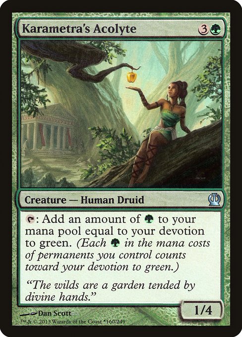 Karametra's Acolyte (160) [Theros Promos]