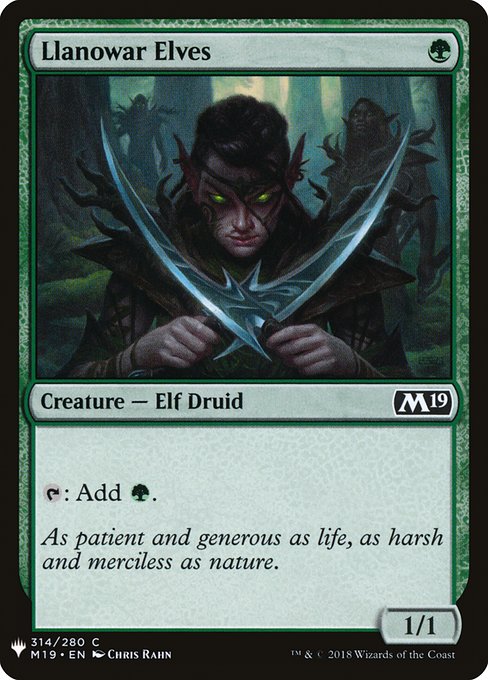 Llanowar Elves (M19-314) [The List]