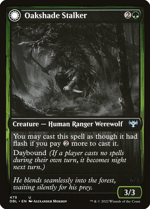 Oakshade Stalker // Moonlit Ambusher (479) [Innistrad: Double Feature]