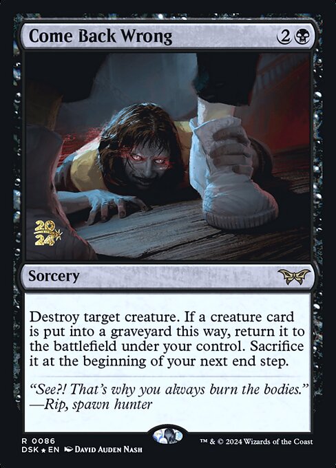Come Back Wrong (86s) [Duskmourn: House of Horror Promos]