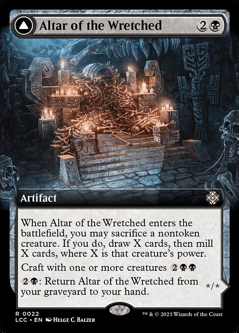 Altar of the Wretched // Wretched Bonemass (22) [The Lost Caverns of Ixalan Commander] [Extended Art]
