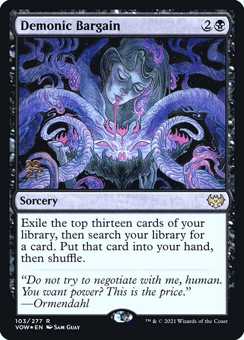 Demonic Bargain (103s) [Innistrad: Crimson Vow Promos]