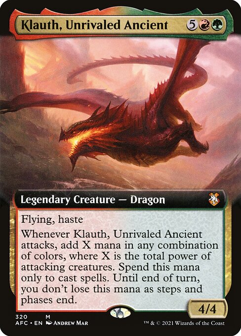 Klauth, Unrivaled Ancient (320) [Forgotten Realms Commander] [Extended Art]