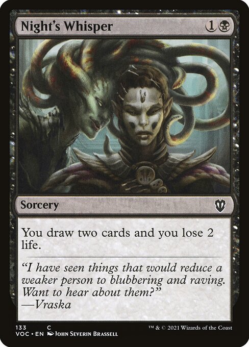 Night's Whisper (133) [Crimson Vow Commander]