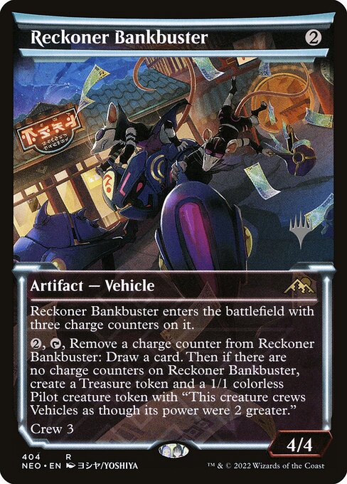 Reckoner Bankbuster (404p) [Kamigawa: Neon Dynasty Promos] [Showcase]