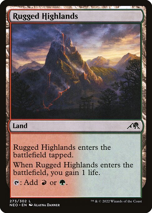 Rugged Highlands (273) [Kamigawa: Neon Dynasty]