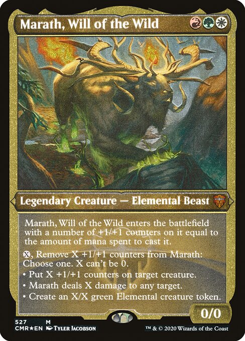 Marath, Will of the Wild (527) [Commander Legends] [Etched]