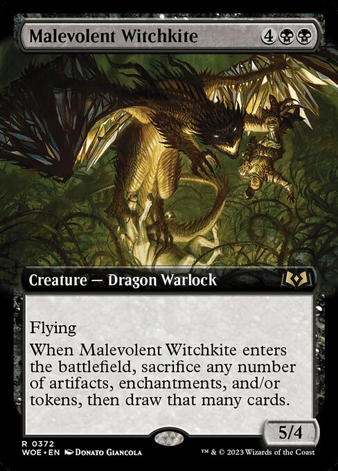 Malevolent Witchkite (372) [Wilds of Eldraine] [Extended Art]