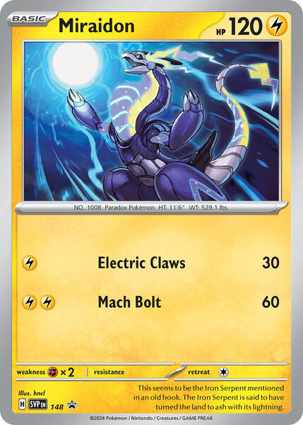 Miraidon - 148 (148) [SV Scarlet and Violet Promo Cards]
