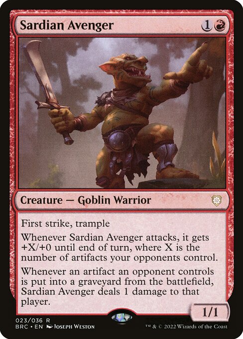 Sardian Avenger (23) [The Brothers' War Commander]