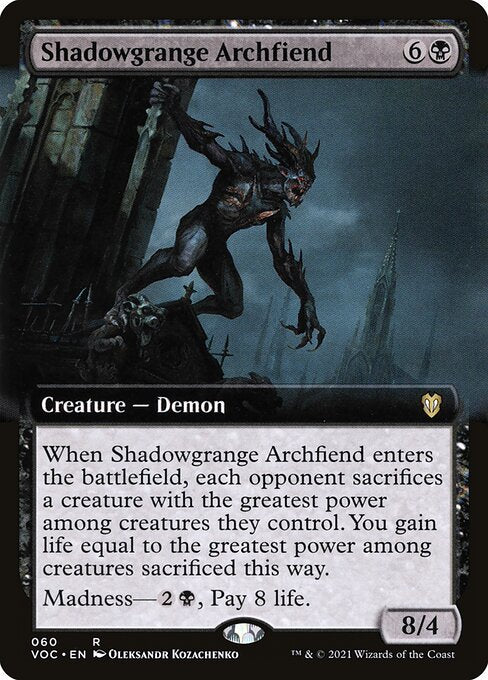 Shadowgrange Archfiend (60) [Crimson Vow Commander] [Extended Art]