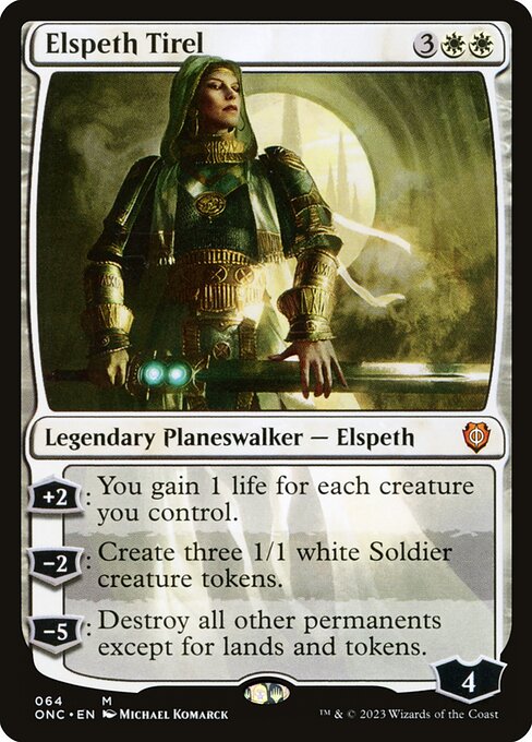 Elspeth Tirel (64) [Phyrexia: All Will Be One Commander]
