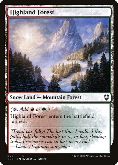 Highland Forest (896) [Commander Legends: Battle for Baldur's Gate]