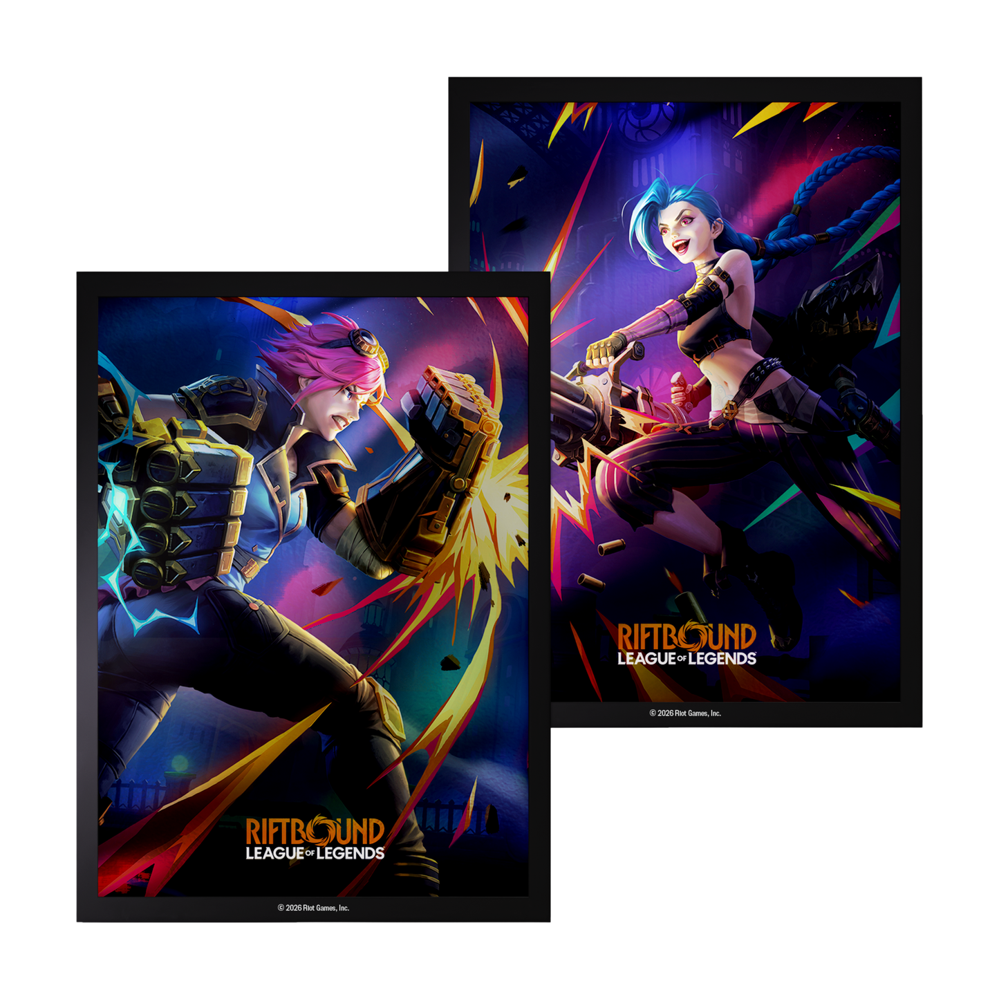 Riftbound Vendetta Art Sleeves: Vi vs. Jinx