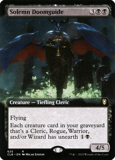 Solemn Doomguide (625) [Commander Legends: Battle for Baldur's Gate] [Extended Art]
