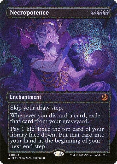 Necropotence (94) [Wilds of Eldraine: Enchanting Tales] [Borderless]