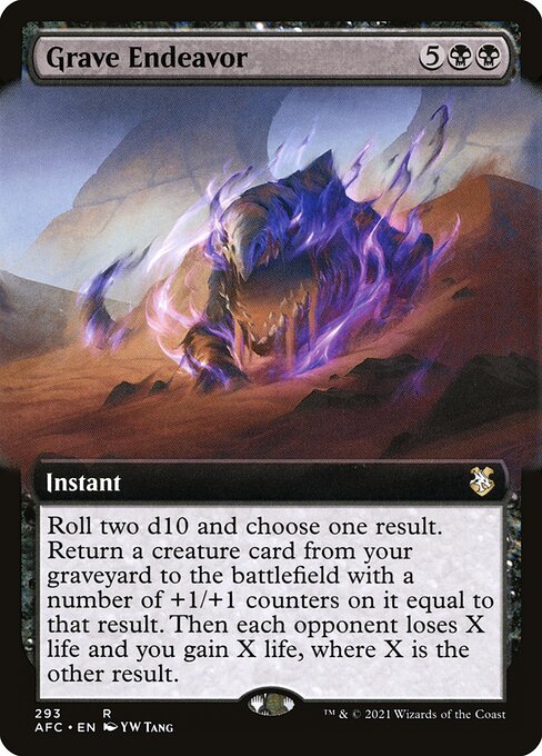 Grave Endeavor (293) [Forgotten Realms Commander] [Extended Art]