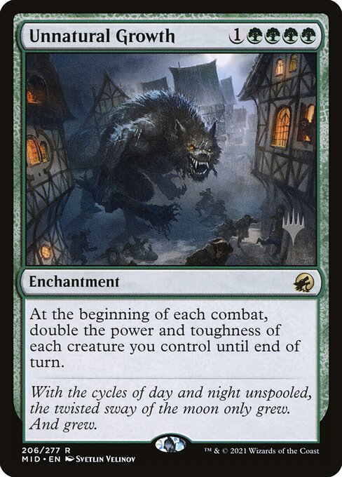 Unnatural Growth (206p) [Innistrad: Midnight Hunt Promos]