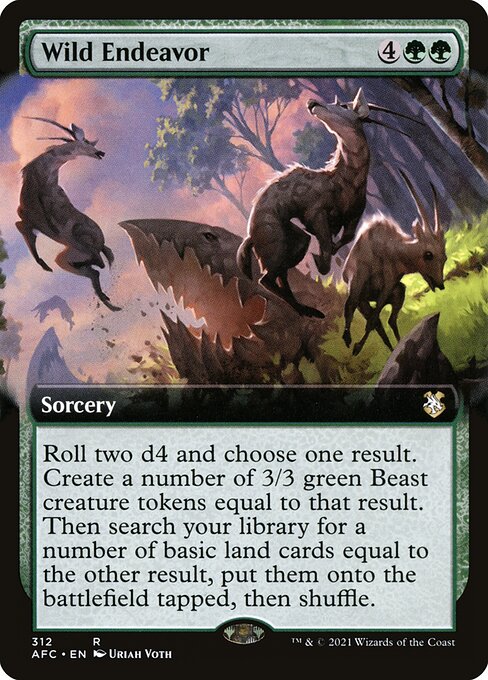Wild Endeavor (312) [Forgotten Realms Commander] [Extended Art]