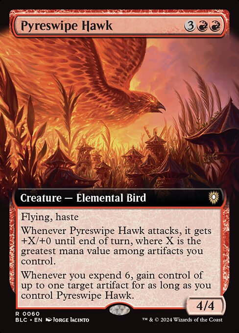 Pyreswipe Hawk (60) [Bloomburrow Commander]