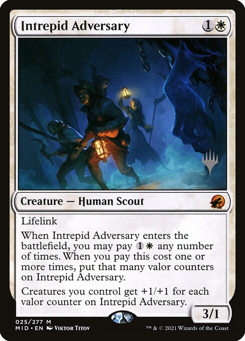 Intrepid Adversary (25p) [Innistrad: Midnight Hunt Promos]