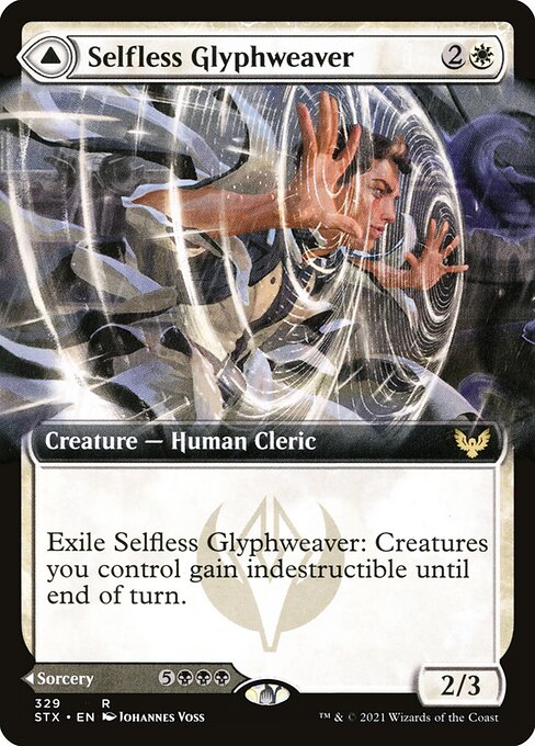 Selfless Glyphweaver // Deadly Vanity (329) [Strixhaven: School of Mages] [Extended Art]