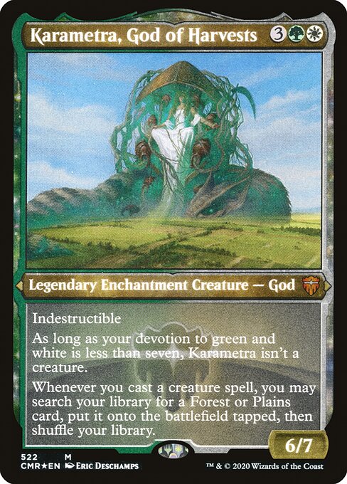 Karametra, God of Harvests (522) [Commander Legends] [Etched]