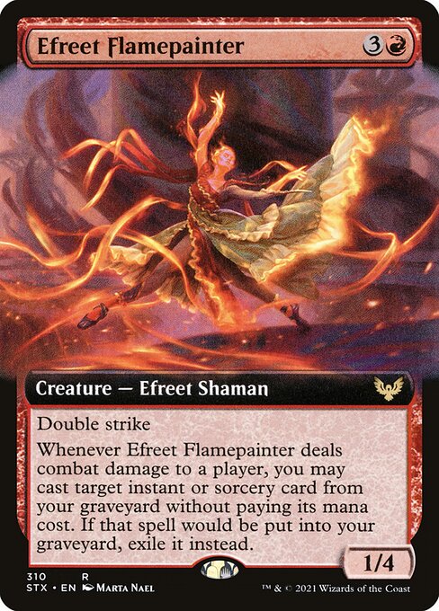 Efreet Flamepainter (310) [Strixhaven: School of Mages] [Extended Art]