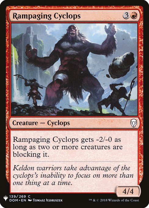 Rampaging Cyclops (DOM-139) [The List]