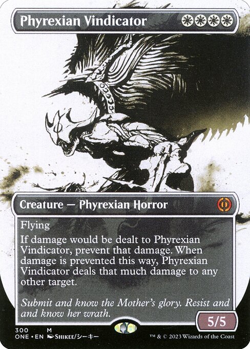 Phyrexian Vindicator (300) [Phyrexia: All Will Be One] [Showcase, Borderless]