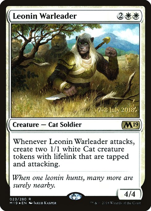 Leonin Warleader (23s) [Core Set 2019 Promos]
