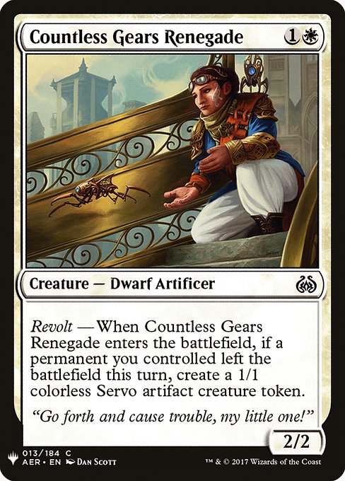 Countless Gears Renegade (AER-13) [The List]