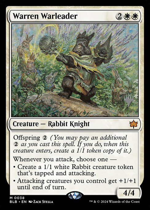 Warren Warleader (38p) [Bloomburrow Promos]