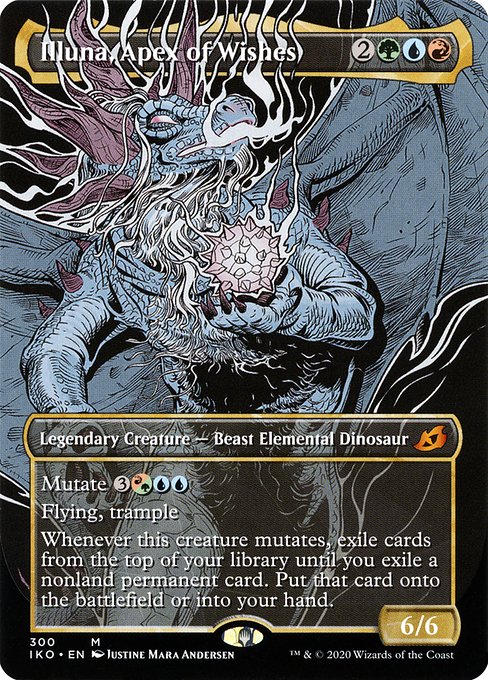 Illuna, Apex of Wishes (300) [Ikoria: Lair of Behemoths] [Showcase, Borderless]