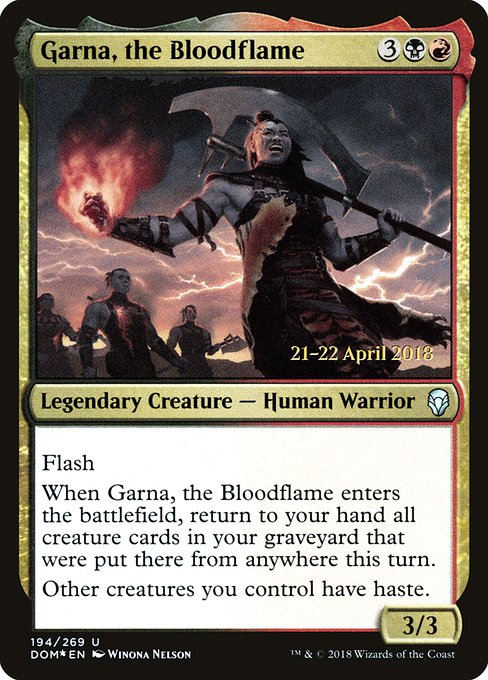 Garna, the Bloodflame (194s) [Dominaria Promos]