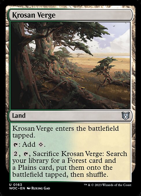 Krosan Verge (163) [Wilds of Eldraine Commander]