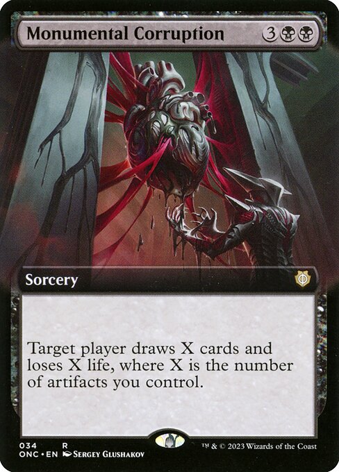 Monumental Corruption (34) [Phyrexia: All Will Be One Commander] [Extended Art]