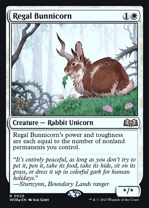 Regal Bunnicorn (25s) [Wilds of Eldraine Promos]