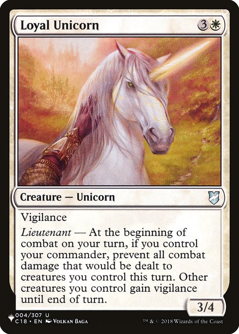 Loyal Unicorn (C18-4) [The List]