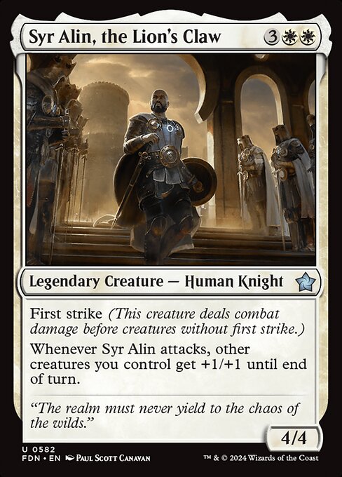 Syr Alin, the Lion's Claw (582) [Foundations]