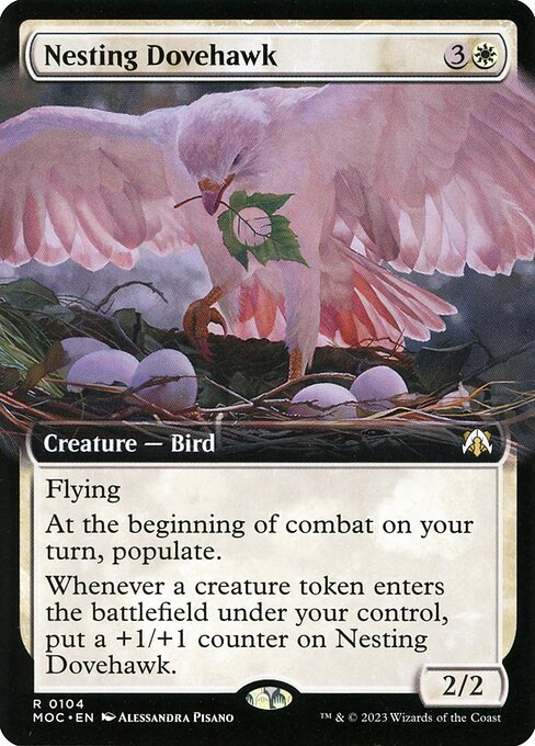 Nesting Dovehawk (104) [March of the Machine Commander] [Extended Art]
